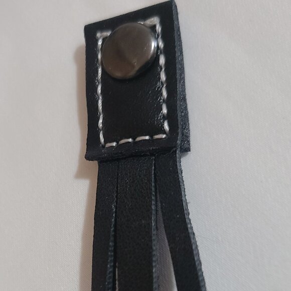 PISCES BLACK LEATHER ZODIAC CUFF NWT - Picture 5 of 7